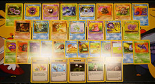 HP (Unlimited) COMPLETE Pokemon FOSSIL Set 32-Card UNCOMMON/COMMON Non-Holo 62