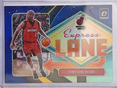 Dwayne Wade 2020-21 Donruss Optic Express Lane Blue Prizm 3/85 Jersey Numbered!