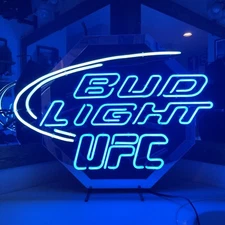 Bud Light UFC Neon Sign Octagon 31” x 25” Everbrite Evertron