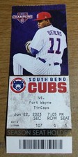 2023 South Bend A+ League Baseball Ticket Cubs Top Prospect Luis Devers