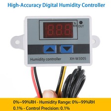 Digital Humidity Controller Hygrometer Switch Sensor 12V/24V/110-220V XH-W3005