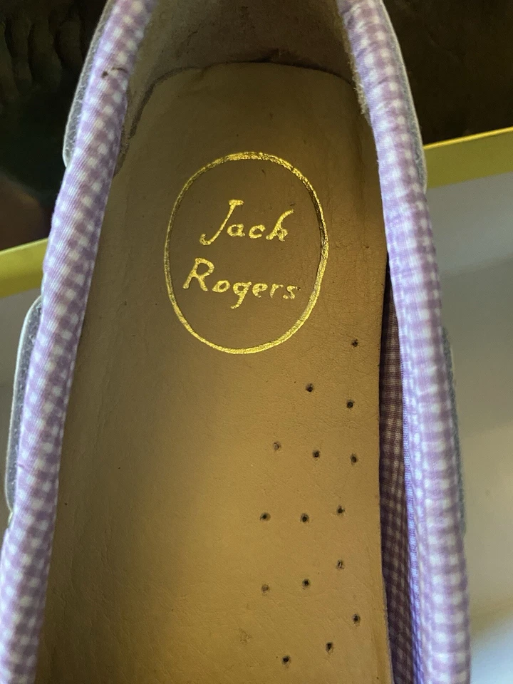 NUEVO EN CAJA Mocasín de Conducción Jack Rogers 8B Gamuza Lila Hecho en Brasil org. $198 Foto 4 de 4