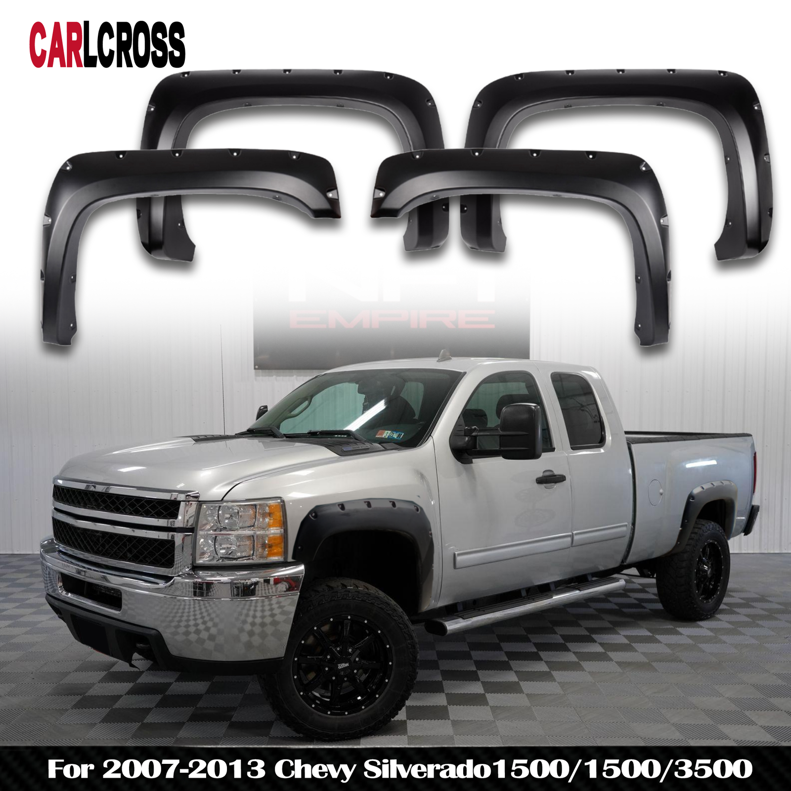 For 2007-2013 Chevy Silverado1500 1500 3500 Pocket Wheel Fender Flares Protector