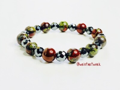 Kryptonite   - Australian Blood Jade Bead Bracelet