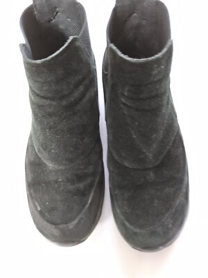 NIKE AIR MAX BLACK SUEDE SLIP-ON THEA WOMEN'S MID-CALF BOOTS 9.5 M