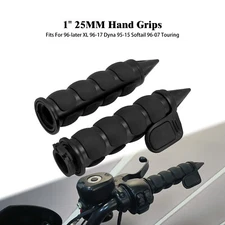 1" Motorcycle Handlebar Black 25mm Handle Bar Hand Grips Fit For Touring 96-07