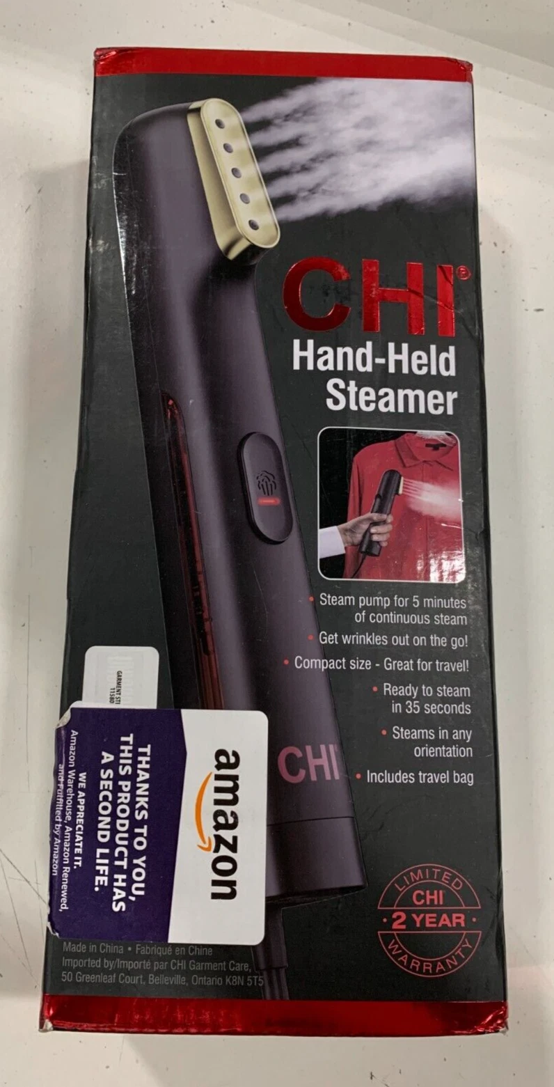 CHI Handheld Garment Steamer Portable Wrinkle-Remover 11580F - Black