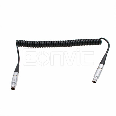 24V Power Run Stop Coiled Cable Fischer 3 Pin to 3 Pin for ARRI Alexa Sony Tilta