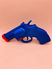 Revolver Refillable Torch Flame Inflatable Pistol Cigarette Gun Lighter W/Pouch