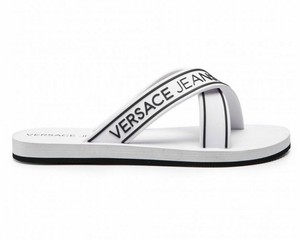 versace flip flops white