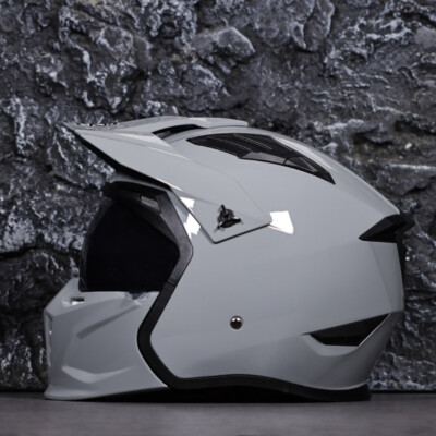 DOT Approved Vintage Motorcycle Helmet Combination Riding Full Motorbike Helmets