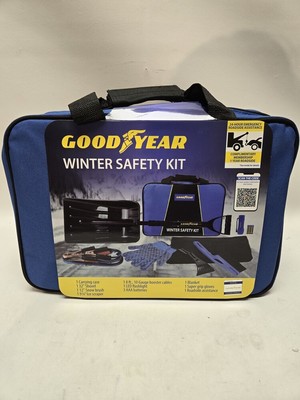 Goodyear Winter Safety Kit with Booster Cables, Snow Shovel, Blanket, Gloves etc