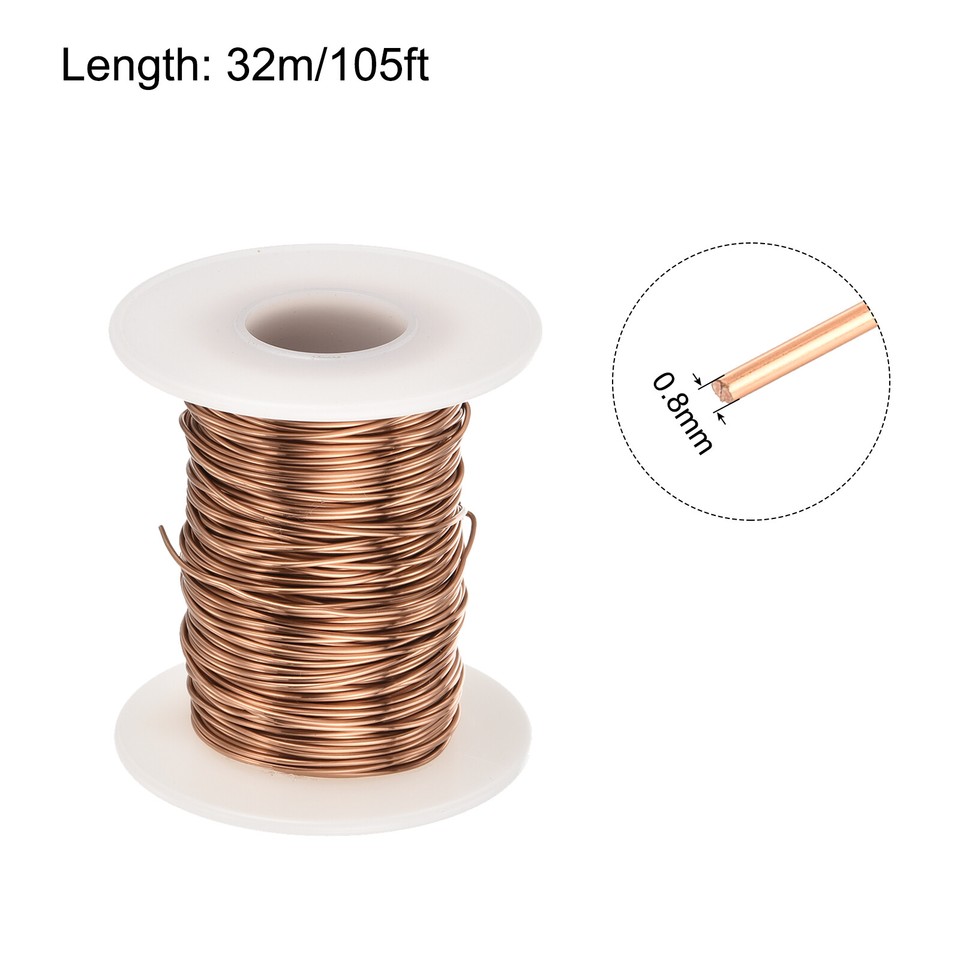 0.8mm Wire 105ft Enameled Copper Wire Winding Wire 150gram eBay