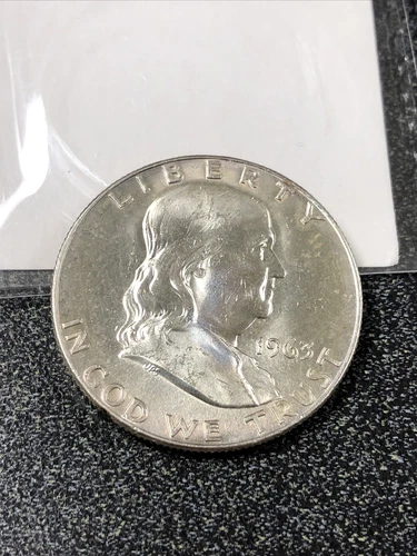 Choice Unc 1963 D Franklin 50C Gem BU