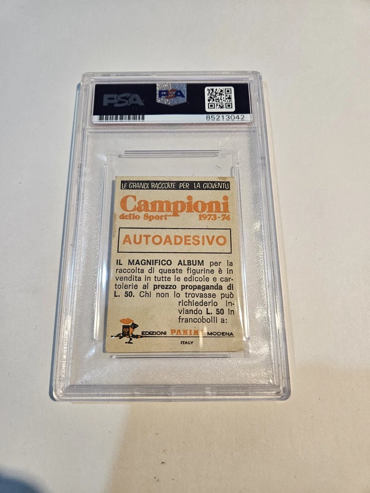 ROBERTO DURAN Signed PANINI 1973/74 #301 VERY RARE ROOKIE PSA - Image 2 of 2