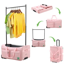 MOPHOTO Dance Competition Bag with Rack, Dance Duffle Bag Luggage with Wheels