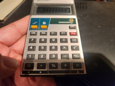 1980s  Sharp Vintage Wondertopia WN-102 LCD Game Style Calculator -read - 2