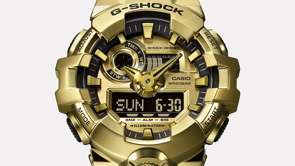 カシオ G-SHOCK Gショック CASIO 3489 ゴールド CASIO G-SHOCK GM-700G-9AJF Big Case Analog Digital Watch Metallic