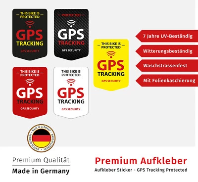 Aufkleber Fahrrad GPS Tracking Warnung Bike Sticker Wetterfest UV-Beständig - Bild 1 von 4
