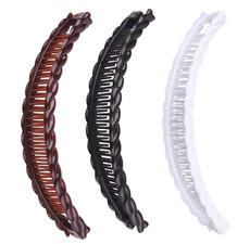 3pcs Banana Hair Clips for Women, Vintage Large Non-Slip Hair Claw Combs,