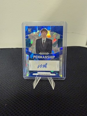 2024-25 Panini Prizm Draft Picks - Penmanship Matas Buzelis #P-MBZ Blue Ice...