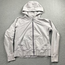 Lululemon Loop Back Zip Up Hoodie Womens Size 8 measured Gray -stains
