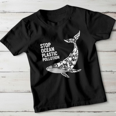 Stop Ocean Plastikverschmutzung Wal Ozeanschutz Umwelt Kinder T-Shirt