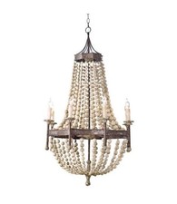 Regina Andrew Wood Beaded Chandelier