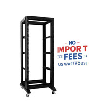 New 27U 4 Post Open Frame Network It Server Rack 17" Deep With L Rails FS USA