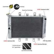 Für 2007-2013 ATV Quad Yamaha Grizzly 700 550 YFM700 YFM550 32mm Aluminum Kühler