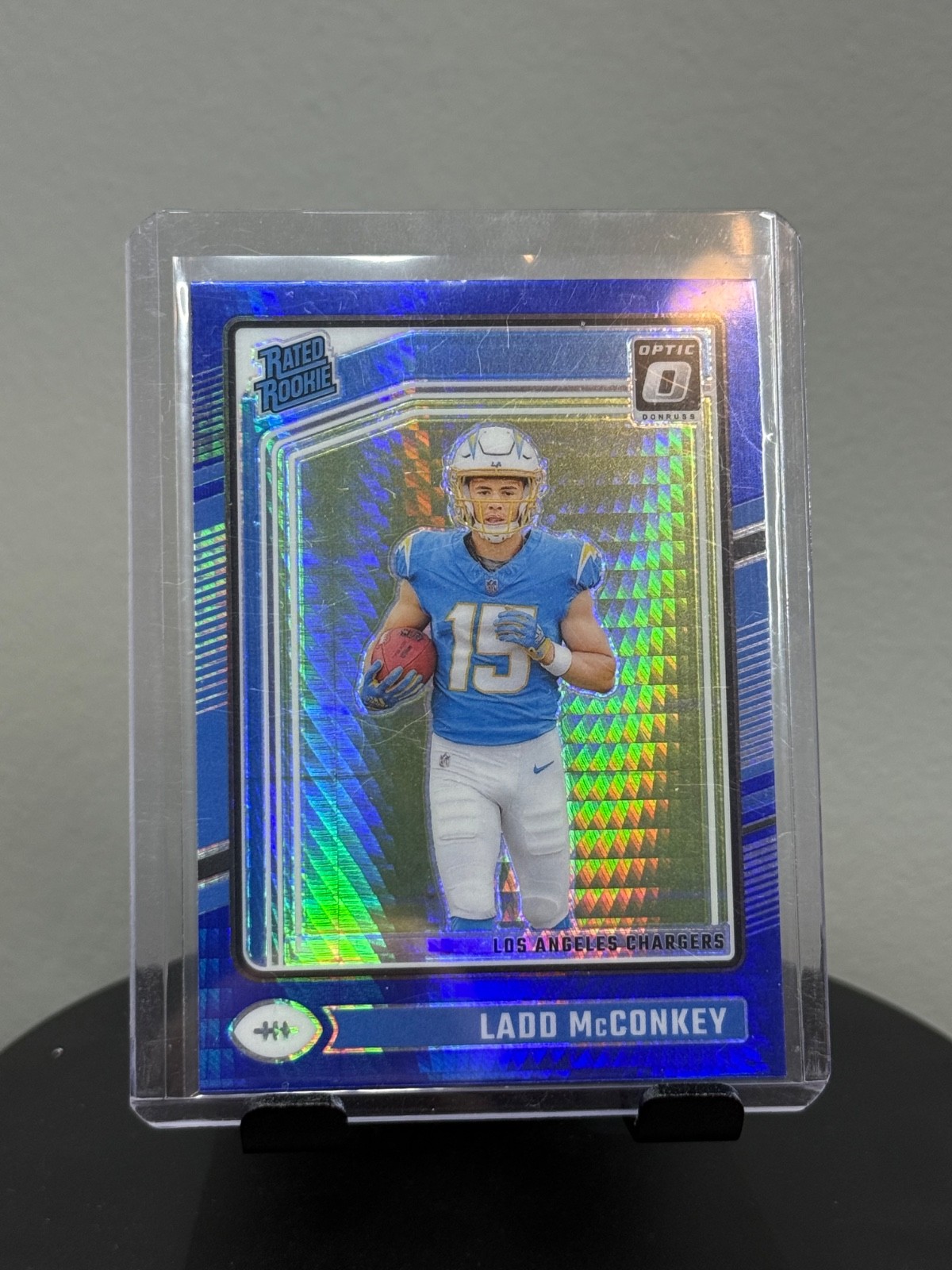 2024 Donruss Optic #266 Ladd McConkey Blue Hyper