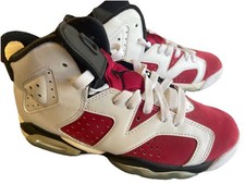 Size 4 Youth Jordan 6 Retro 2021 Mid Carmine Leather Basketball Sports Shoe Kids