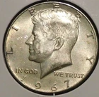 Silver Half Dollar - Kennedy - 1967