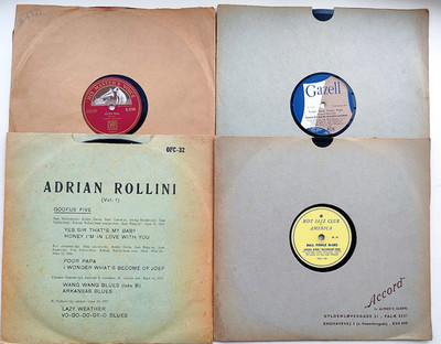 Job Lot Jazz 78rpm X 8 Kid Ory Goodman Barber Fat's Waller Rollini Johnny Dodds