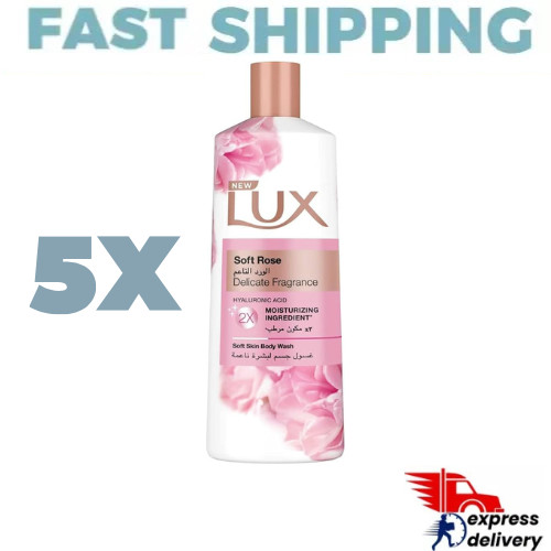 5X Lux Shower Gel Moisturising Body Wash Soft Rose for All Skin Types, 500ml