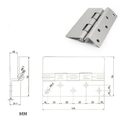 Für Bus Batteriefach 304 Edelstahl Scharnier für schwere Geräteplatten