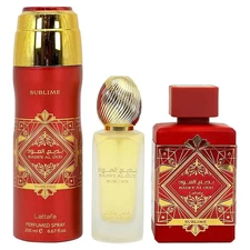 Lattafa Bade'e Al Oud Sublime 3 Pcs Set  (3.4 EDP+1.7 Hair Mist+6.7 Deo) - New