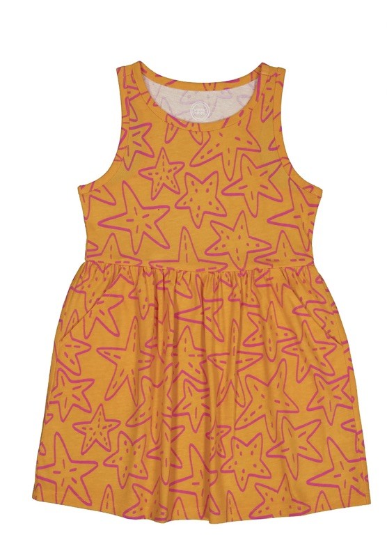 Wonder Nation Girls Pumpkin Pulp Star Tank Dress Size XL (14-16) NEW