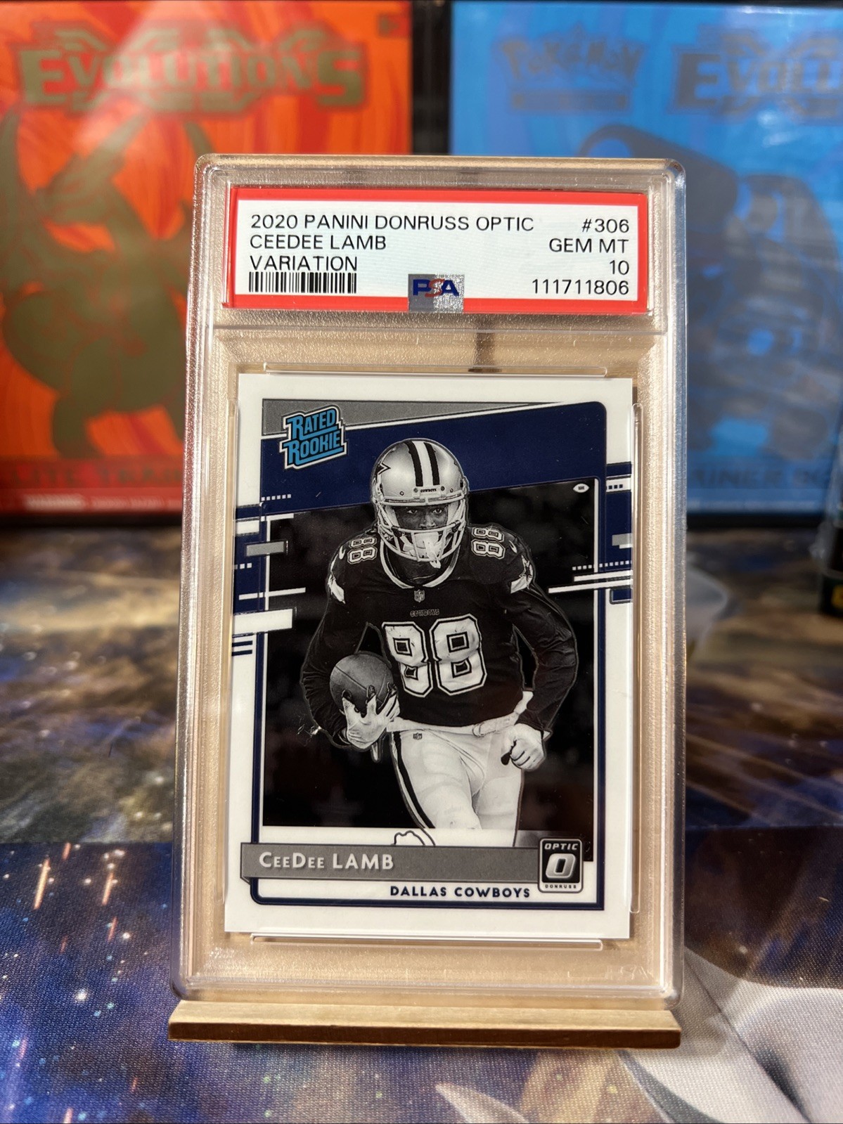 2020 Panini Donruss Optic Rated Rookies Variation CeeDee Lamb #306 RC PSA 10