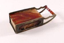 Streichholzhalter Z&uuml;ndholzhalter Achat Silber um 1900