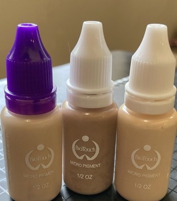 3 bottles -Permanent Cosmetic Tattoo Biotouch Permanent Makeup Pigment