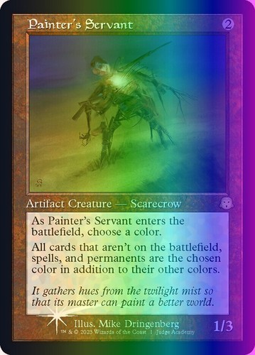MTG Magic the Gathering Painter's Servant (1/10) Judge Gift Cards 2023 LP FOIL