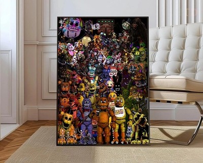Five Nights at Freddy s FNAF Character Collage Horror Game Poster Print
