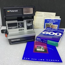 Vintage Polaroid Spirit 600 Instant Film Camera Built-In Flash, 1 pack film