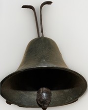 VTG Antique Cast Brass Shopkeepers Door Bell No Spring Hardware Amazing Sound 3”