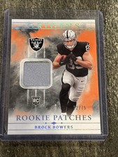 2024 Panini Origins - Rookie Patches Brock Bowers #RPT-BBO /75 (MEM, RC)