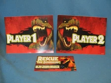 New Raw Thrills Jurrasic Park Enviromental Player 1 & 2 & Control Panel Decal