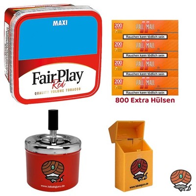 FairPlay Volumentabak Maxi Box 300g, Pall Mall Allround Hülsen, Drehascher, Zub.