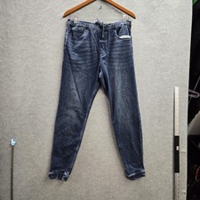 Hollister Women Pants M Blue Denim Jogger Skinny Slim 26" Inseam