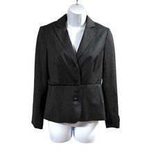 Banana Republic Blazer Charcoal Gray Womens Size 4P Old Money Preppy Corporate